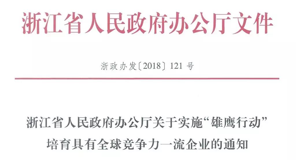 開(kāi)山集團(tuán)列入浙江首批“雄鷹企業(yè)"培育計(jì)劃